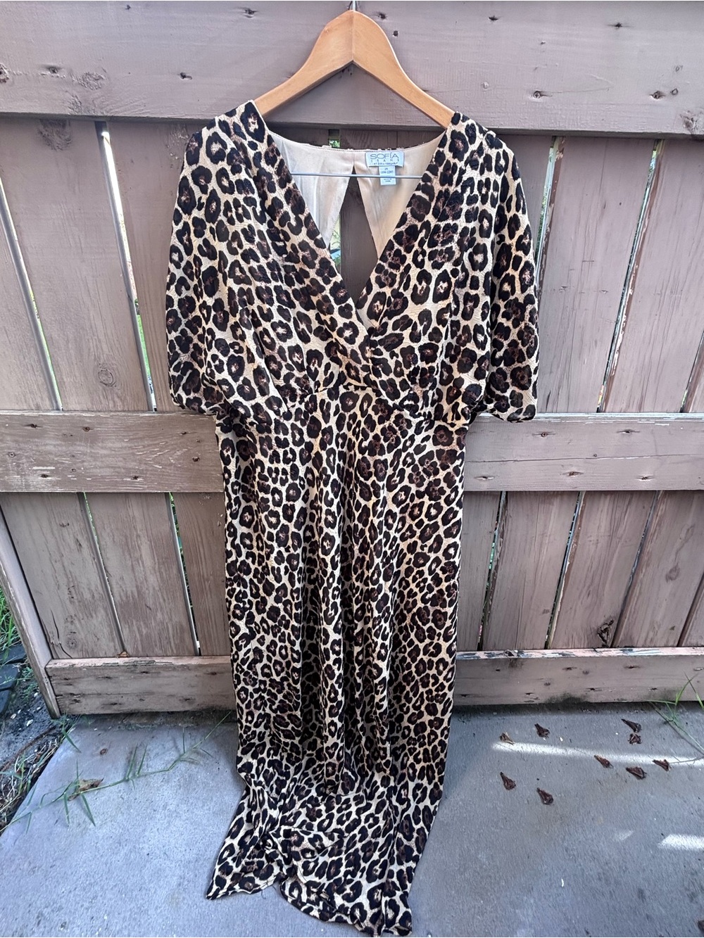 ❗️LIKE NEW❗️Leopard-Print Dress in Brown/Cream